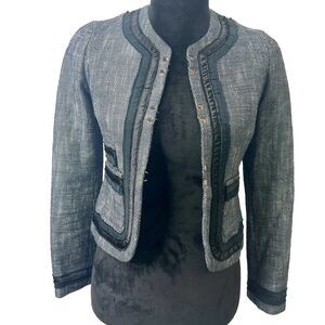 Banana Republic Italian Fabric Textured Coco Jacket Size 00P